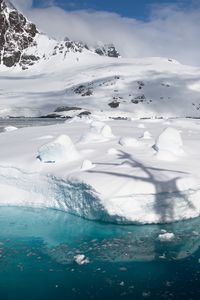 Превью обои айсберг, вода, лед, снег