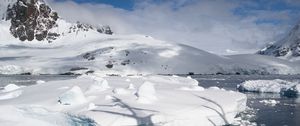 Превью обои айсберг, вода, лед, снег