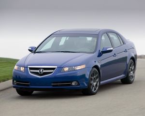 Превью обои акура, 2007, синий, вид спереди, стиль, авто, acura, tl, скорость, природа