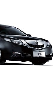 Превью обои акура, 2008, черный, вид сбоку, стиль, acura, tl, авто