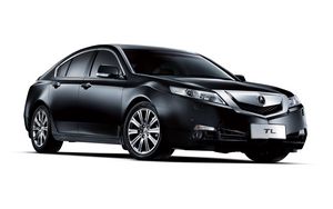 Превью обои акура, 2008, черный, вид сбоку, стиль, acura, tl, авто