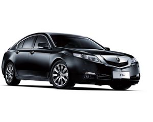 Превью обои акура, 2008, черный, вид сбоку, стиль, acura, tl, авто