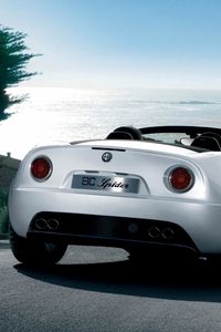 Превью обои alfa romeo, 8c, spider, вид сзади