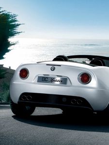 Превью обои alfa romeo, 8c, spider, вид сзади