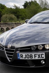 Превью обои alfa romeo, brera s, вид спереди, капот