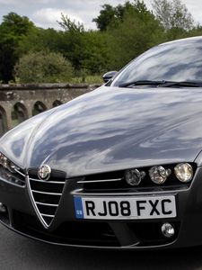 Превью обои alfa romeo, brera s, вид спереди, капот