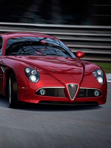 Превью обои alfa romeo, graceful entrance, красный