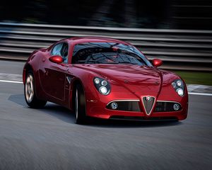 Превью обои alfa romeo, graceful entrance, красный