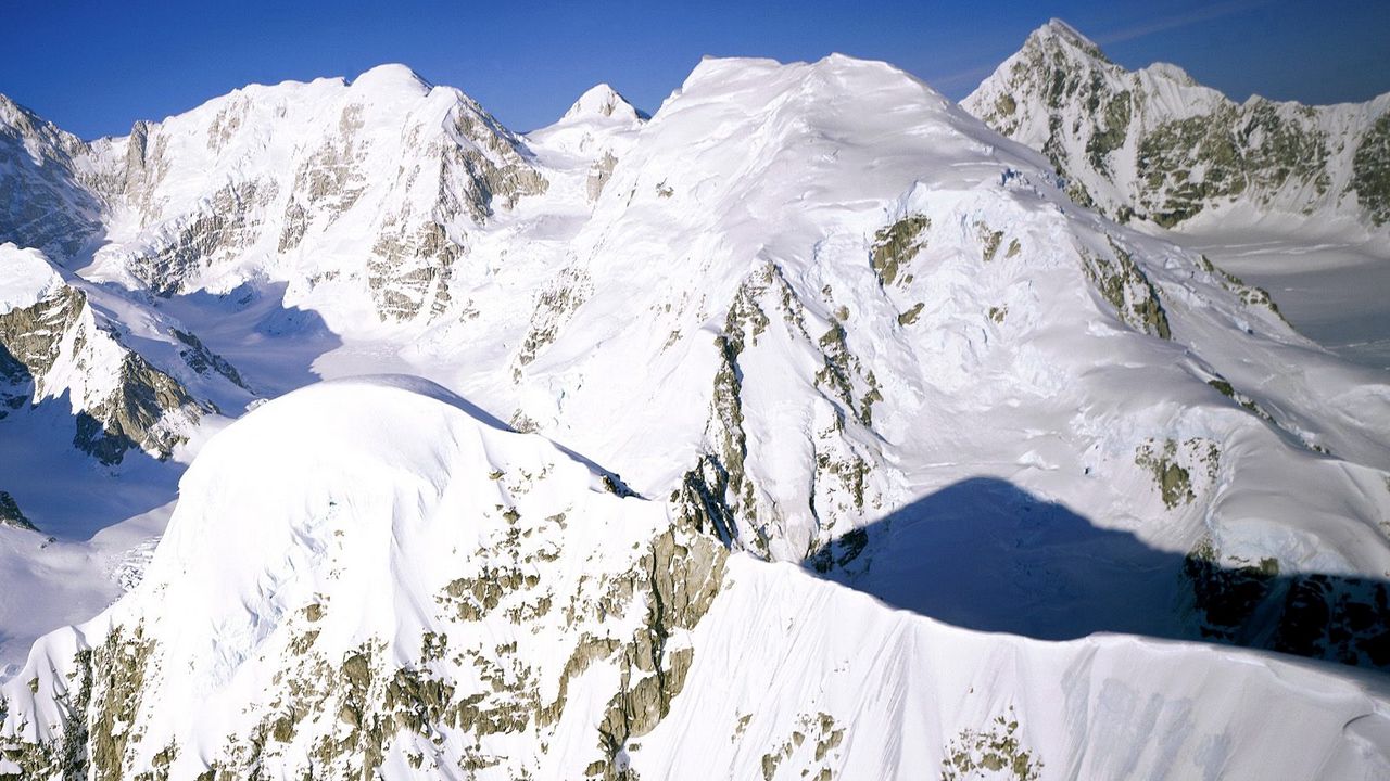Обои аляска, горы, снег, высота