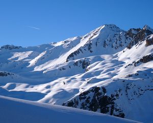 Превью обои альпы, горы, снег, небо, вершины