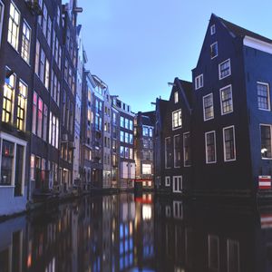 Превью обои амстердам, нидерланды, здания, канал
