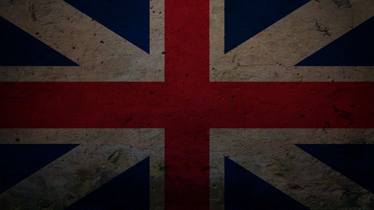 Обои англия, линии, кресты, красный, полосы, синий, великобритания, текстура, флаг, символ