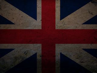 320x240 Обои англия, линии, кресты, красный, полосы, синий, великобритания, текстура, флаг, символ