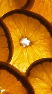 Превью обои апельсин, дольки, форма, круг, фрукт