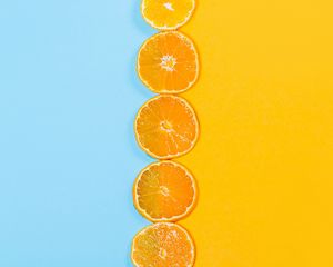 Превью обои апельсин, дольки, фрукт, цитрус, оранжевый