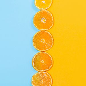 Превью обои апельсин, дольки, фрукт, цитрус, оранжевый