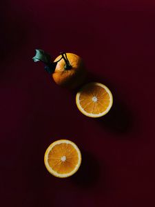 Превью обои апельсин, дольки, цитрус, фрукт