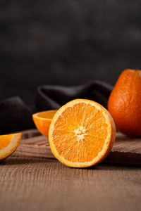 Превью обои апельсин, фрукт, цитрус, дольки