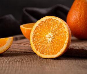 Превью обои апельсин, фрукт, цитрус, дольки