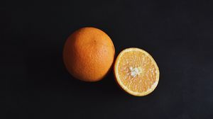 Превью обои апельсин, фрукт, цитрус, долька