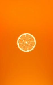Превью обои апельсин, минимализм, долька, срез