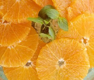 Превью обои апельсин, очищенный, спелый, цитрус