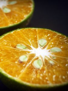 Превью обои апельсин, цитрус, надрез