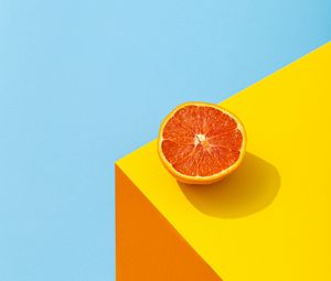 Превью обои апельсин, угол, поверхность, ярко