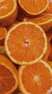Превью обои апельсины, дольки, фрукты, цитрус