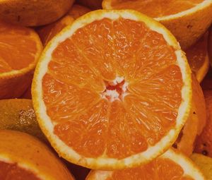 Превью обои апельсины, дольки, фрукты, цитрус