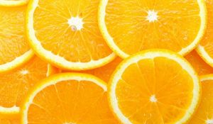 Превью обои апельсины, дольки, спелые, свежие