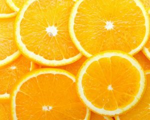 Превью обои апельсины, дольки, спелые, свежие