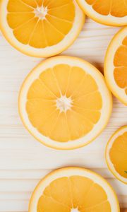Превью обои апельсины, дольки, цитрусы, оранжевый