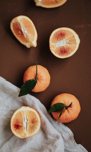 Превью обои апельсины, фрукты, дольки, цитрус