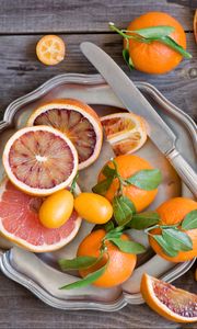 Превью обои апельсины, кумкваты, фрукты, цитрус