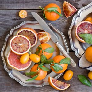 Превью обои апельсины, кумкваты, фрукты, цитрус