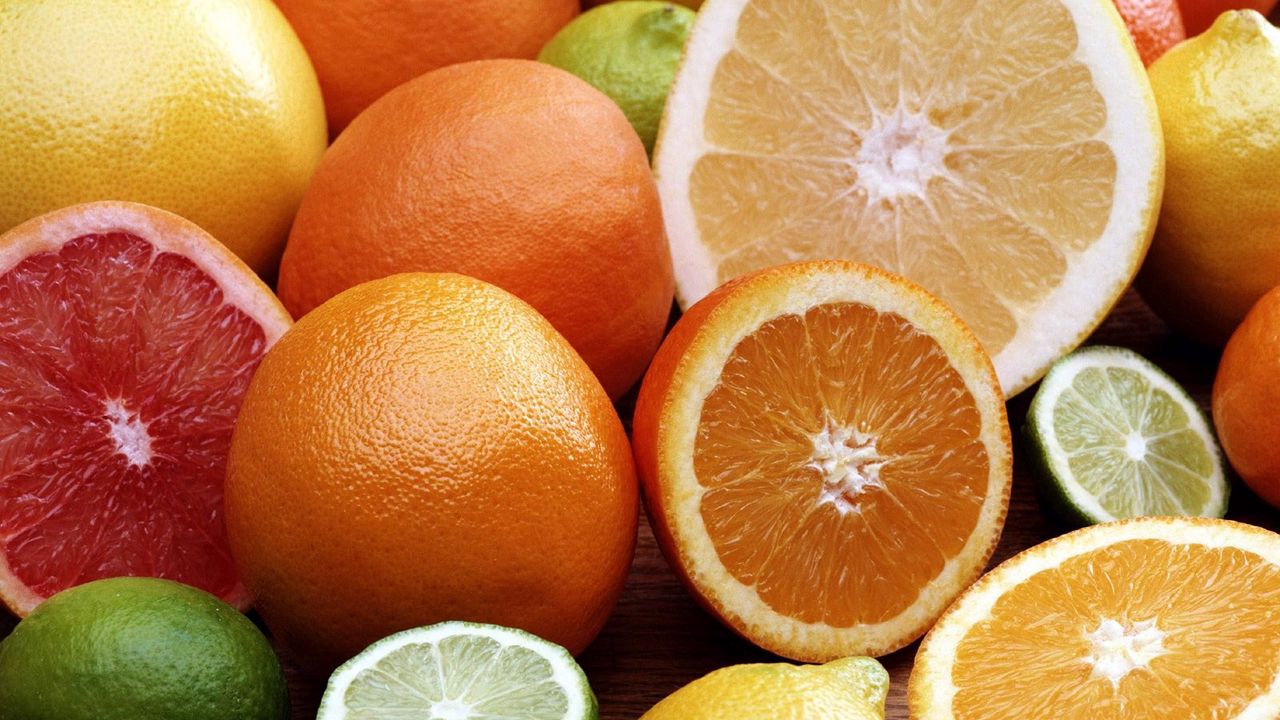 Обои апельсины, лаймы, грейпфруты, цитрус, лимоны
