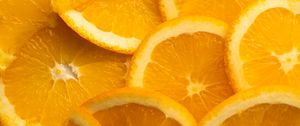 Превью обои апельсины, слайсы, цитрус, фрукт, оранжевый, желтый