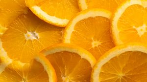 Превью обои апельсины, слайсы, цитрус, фрукт, оранжевый, желтый