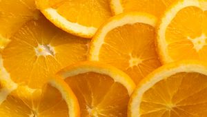 Превью обои апельсины, слайсы, цитрус, фрукт, оранжевый, желтый