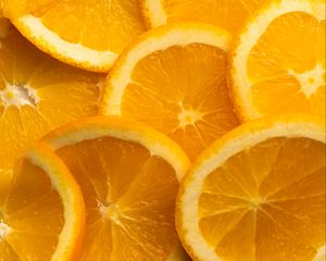 Превью обои апельсины, слайсы, цитрус, фрукт, оранжевый, желтый