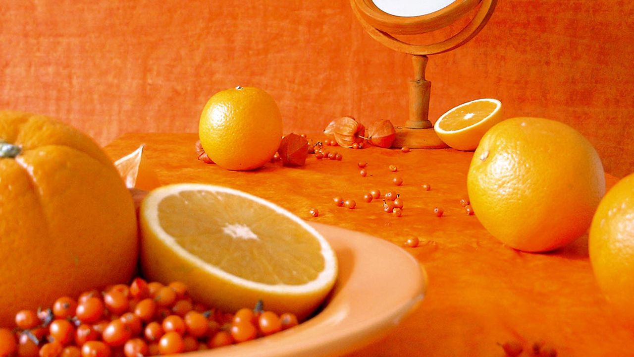 Обои апельсины, срез, фрукты, цитрус