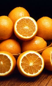 Превью обои апельсины, цитрусы, фрукты, оранжевый