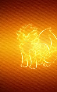 Превью обои arcanine, покемон, фон, животное