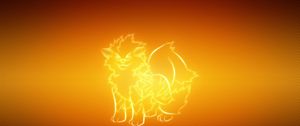 Превью обои arcanine, покемон, фон, животное