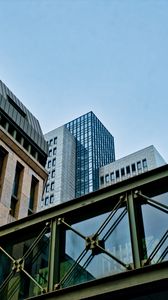 Превью обои архитектура, город, здания, небоскребы, мост, стекло