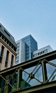 Превью обои архитектура, город, здания, небоскребы, мост, стекло