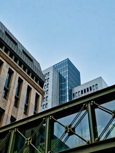 Превью обои архитектура, город, здания, небоскребы, мост, стекло
