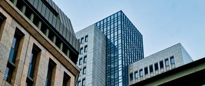 Превью обои архитектура, город, здания, небоскребы, мост, стекло