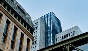 Превью обои архитектура, город, здания, небоскребы, мост, стекло